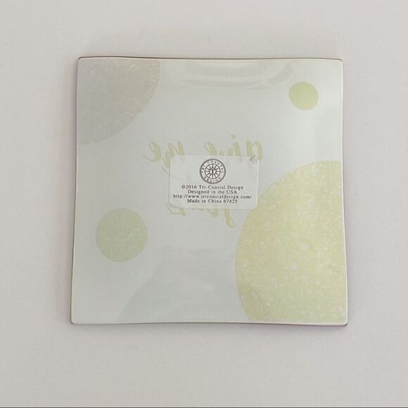 Give Me Glitz Glass Printed Jewelry Trinket Dish Home Wear Decorative Accent - Picture 2 of 5